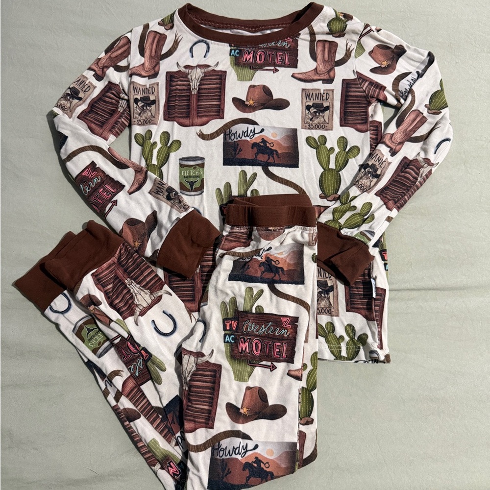 Fletch Brand Western Cowboy Bamboo Pajama Set - 3T